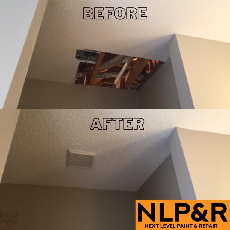 Albuquerque ceiling repair. Drywall repairs done by NLP&R in Albuquerque NM