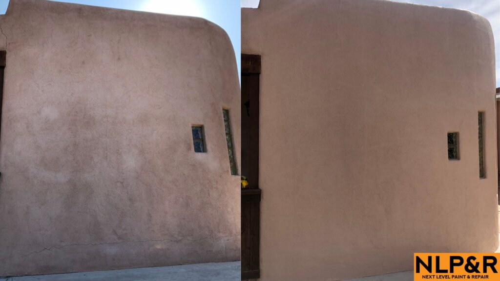 Stucco repair and exterior painting done in Albuquerque New Mexico