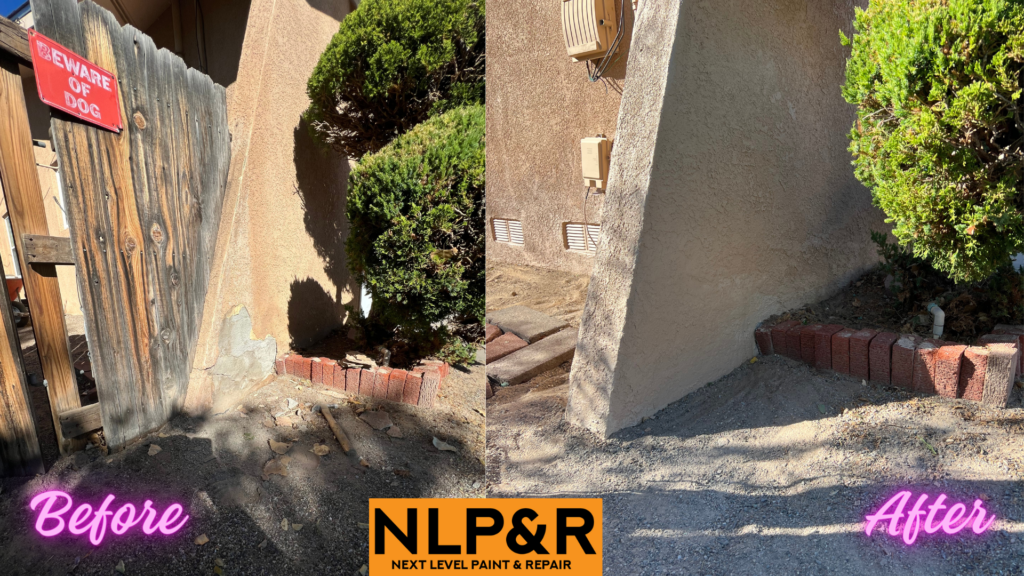Hole in exterior stucco